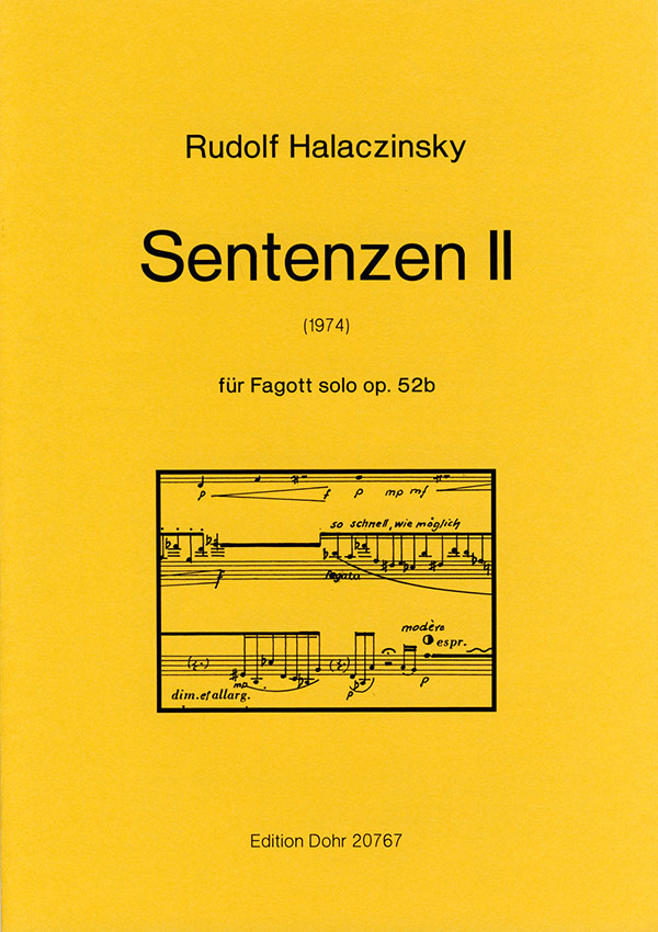 Sentenzen II op.52b für Fagott