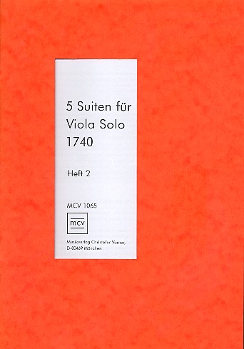 5 Suiten von 1740 Band 2 (Nr.4-5) für Viola