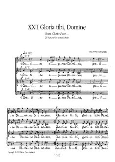 Gloria tibi Domine for mixed chorus