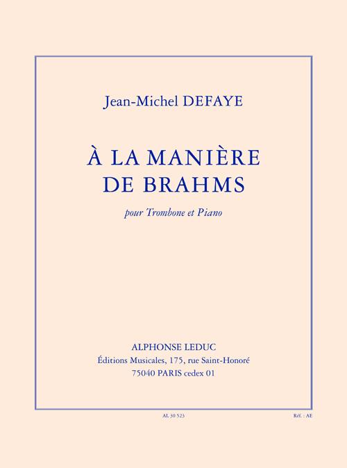 À la manière de Brahms pour trombone