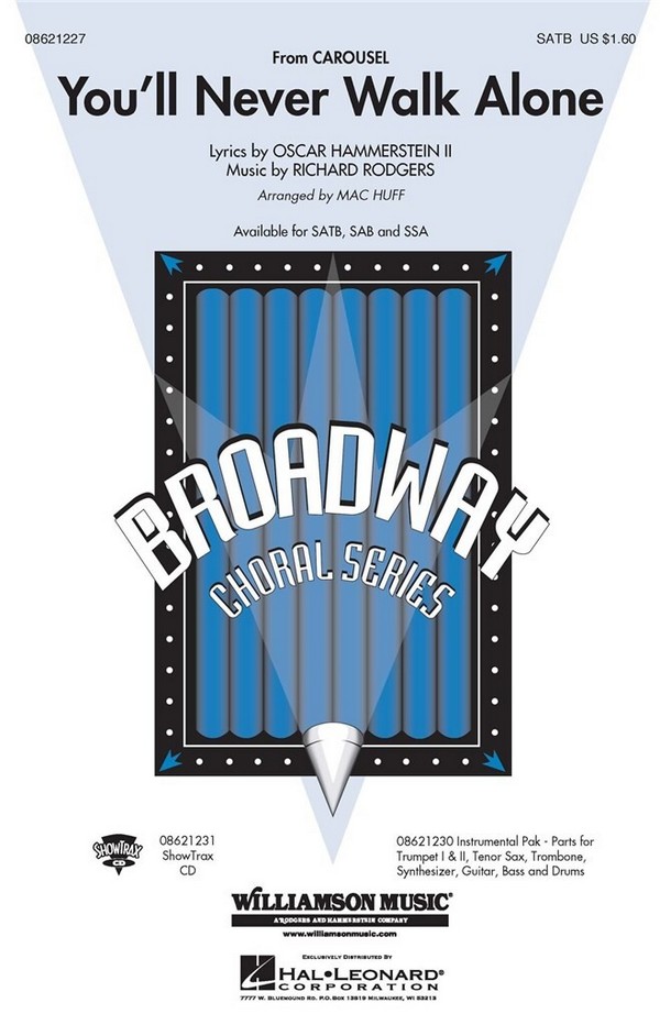 You'll never walk alone for mixed chorus