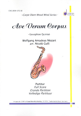 Ave verum corpus für 5 Saxophone