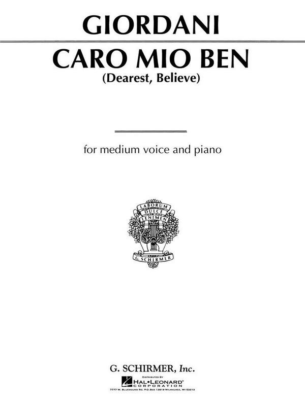 Caro mio ben für Gesang (mittel)