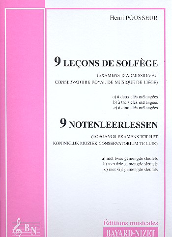 9 Lecons de solfège versions à 2 clés,