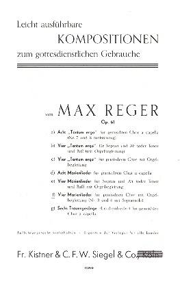 4 Marienlieder op.61f für gem Chor