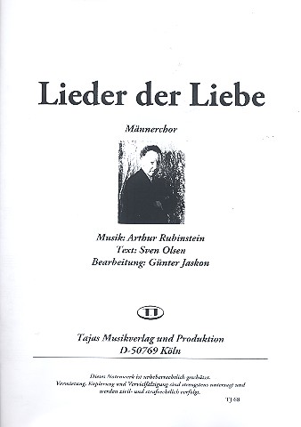Lieder der Liebe für Männerchor a cappella