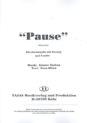 Pause für Gesang und Combo