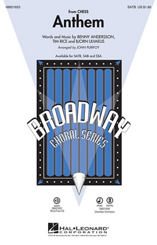 Anthem from Chess for mixed chorus