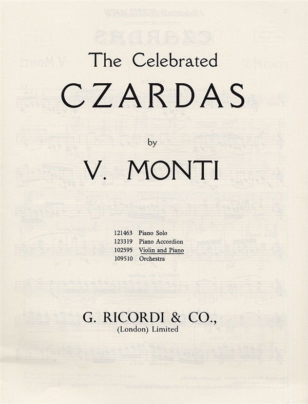 The celebrated Czardas