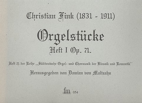 Orgelstücke Band 1 op.71