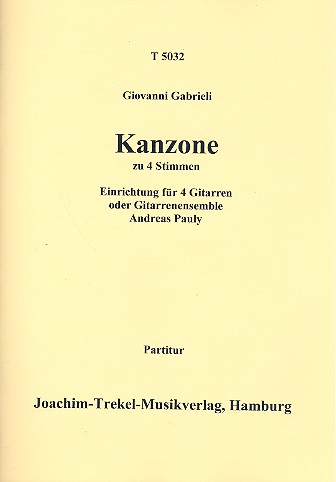 Kanzone für 4 Gitarren (Gitarrenensemble)