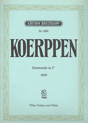 Serenade in F-Dur für Flöte, Violine und Viola