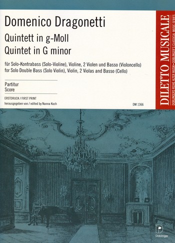 Quintett g-Moll für Kontrabass (Violine),