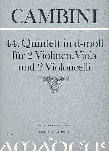 Quintett d-Moll Nr.44 für 2 Violinen,