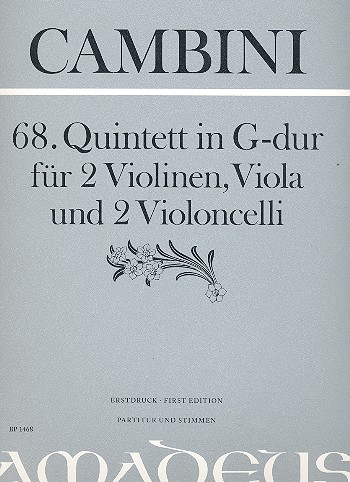 Quintett G-Dur Nr.68 für 2 Violinen,