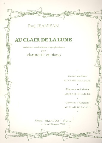 Au clair de la lune pour clarinette et