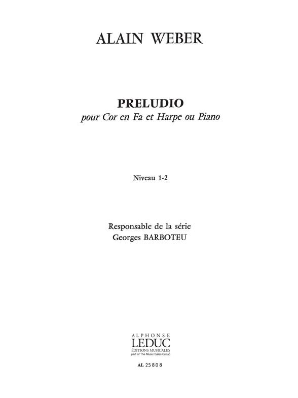 Preludio pour cor en fa et