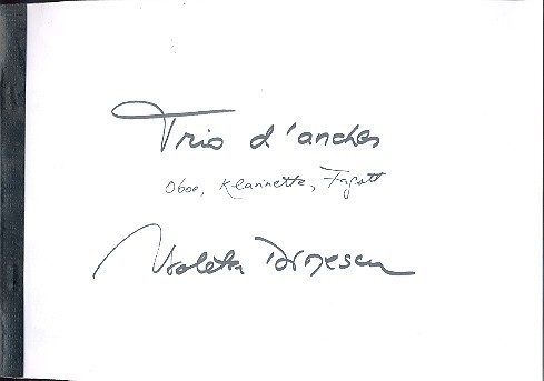 Trio d'anches für Oboe, Klarinette