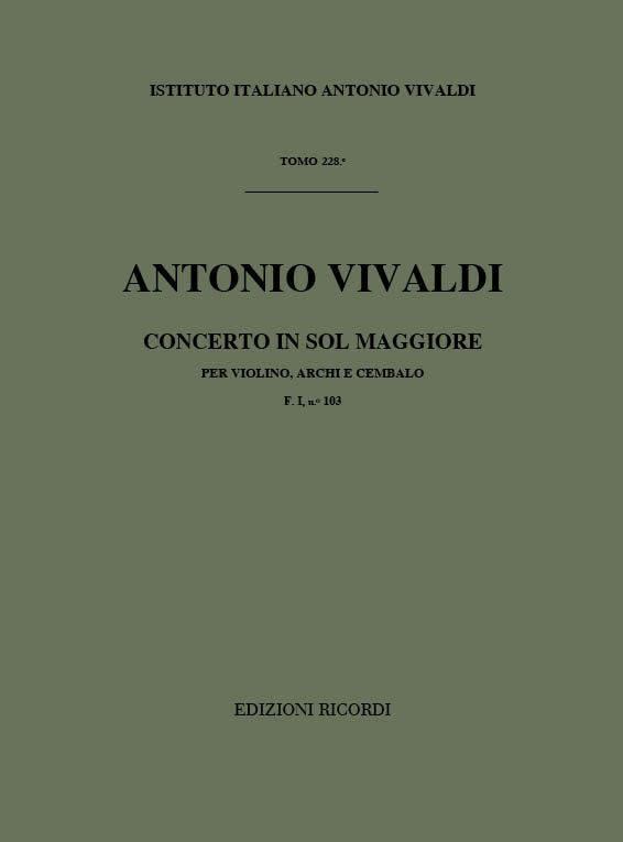 Concerto sol maggiore F.I:103