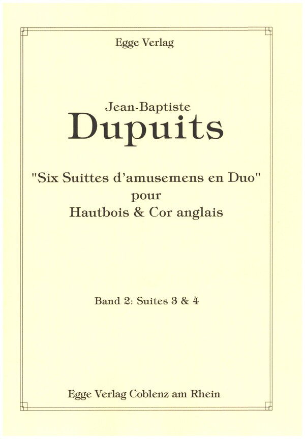 6 Suittes d'amusemens en Duo Band 2 (Suites 3+4)