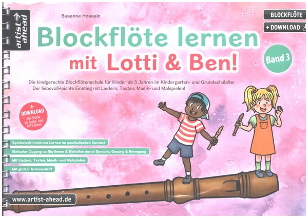 Blockflöte lernen mit Lotti & Ben - Band 3 (+Online Audio)