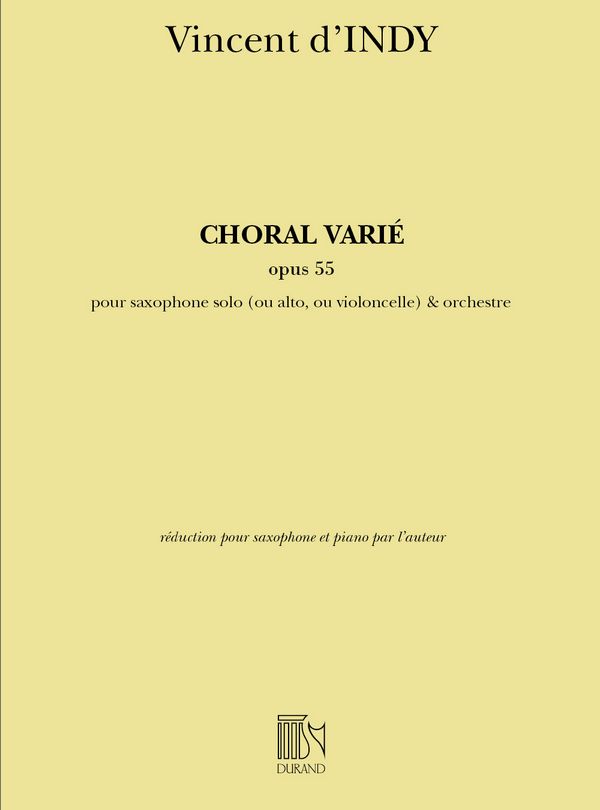 Choral varié pour saxophone et piano