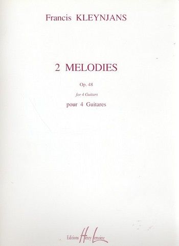 2 mélodies op. 48 pour 4 guitares