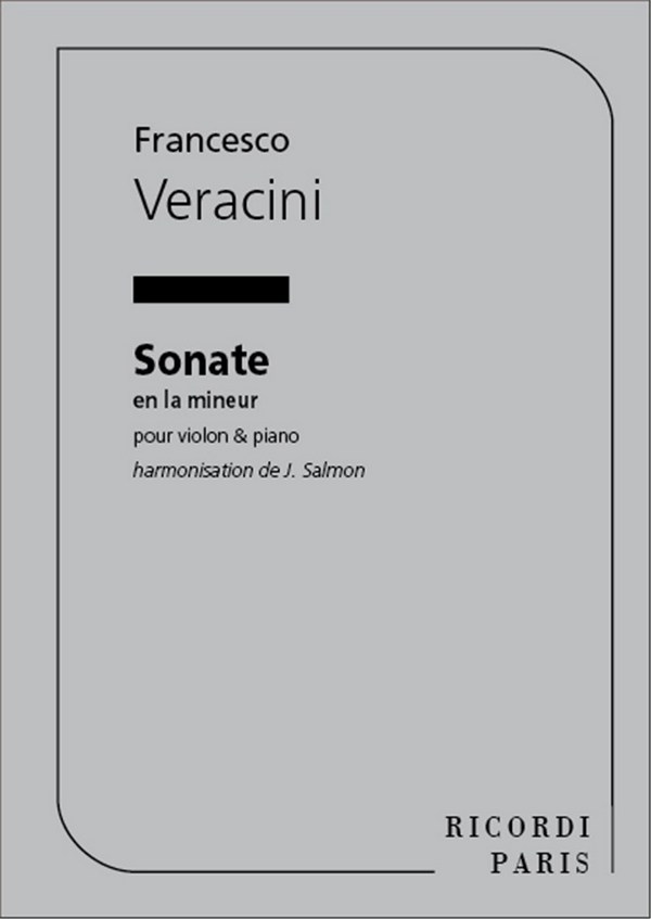 SONATE LA MINEUR POUR VIOLON AVEC