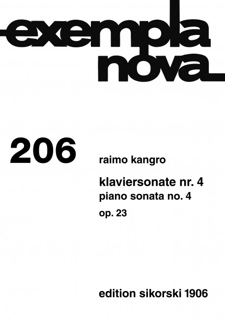 SONATE NR.4 OP.23 FUER KLAVIER
