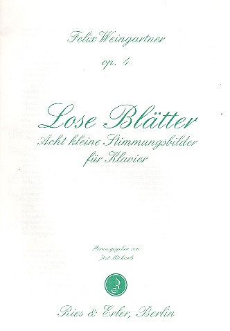 Lose Blätter op.4 8 kleine