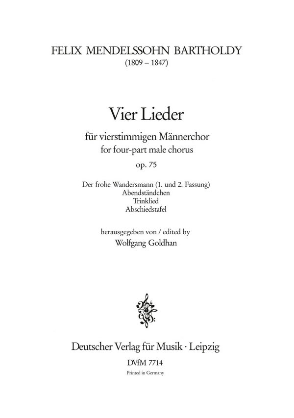 4 Lieder op.75