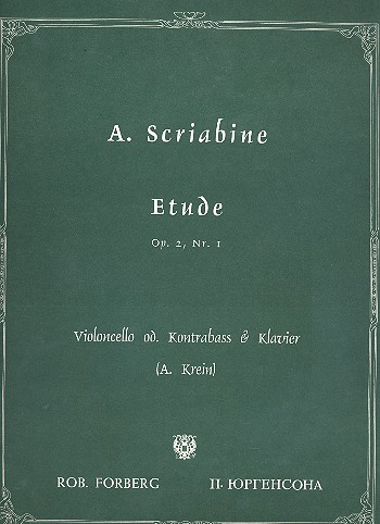 Etüde op.2,1 für Violoncello