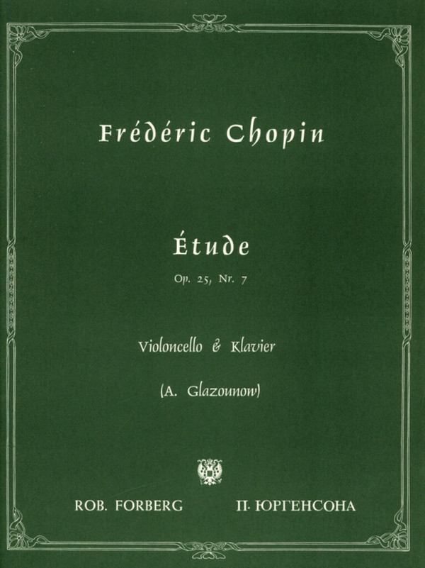 Etüde op.25,7 für Violoncello und Klavier