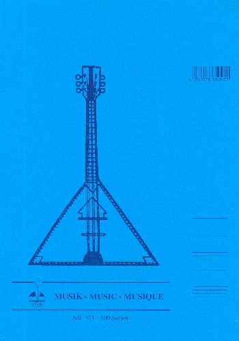 Notenblock für Gitarre DIN A4 hoch 9
