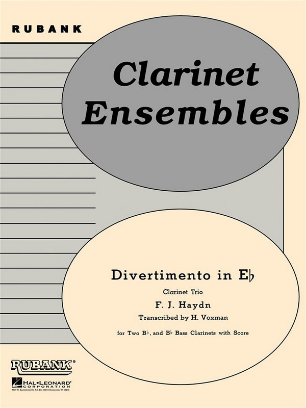 Divertimento in Eb for 3 clarinets
