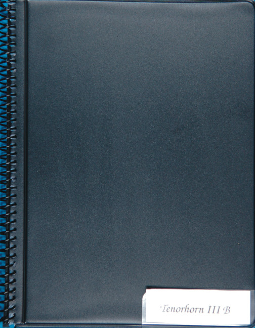 Marschmappe hoch 10 Taschen schwarz