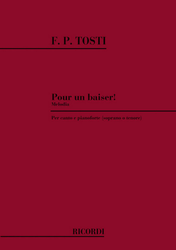 POUR UN BAISER MELODIA PER CANTO