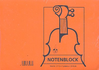 Notenblock DIN A5 quer 4 Systeme
