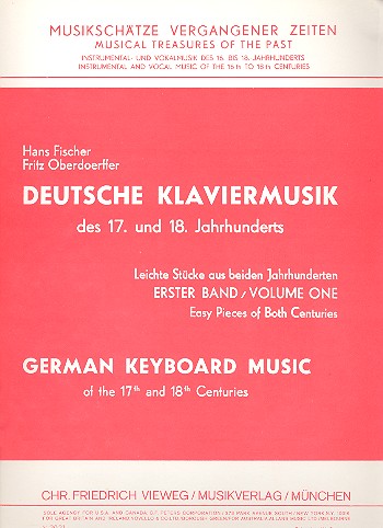 Deutsche Klaviermusik des 17. und 18. Jahrhunderts Band 1