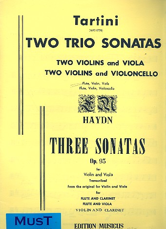 2 Trio Sonatas for flute, violin and viola
