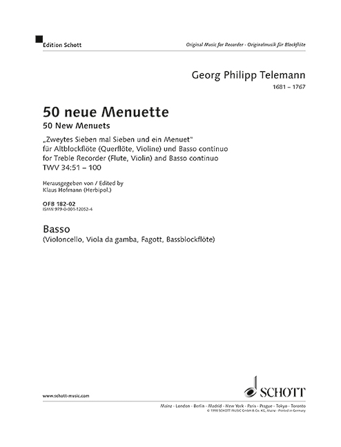 50 neue Menuette