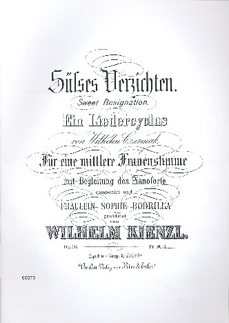Süßes Verzichten op.16 Liederzyklus