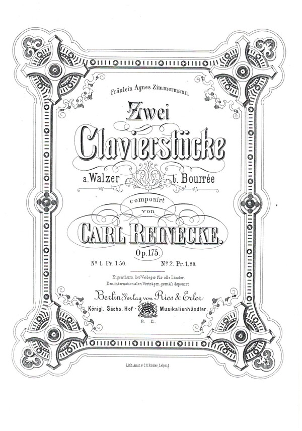 2 Klavierstücke op.175 Walzer und Bourree