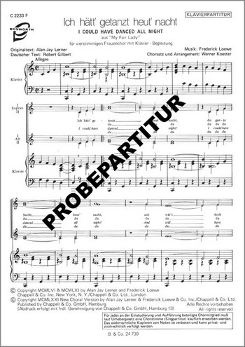 Ich hätt getanzt heut Nacht