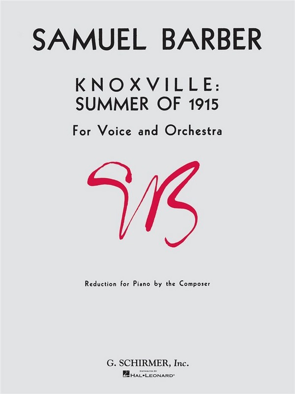 Knoxville Summer of 1915 for voice