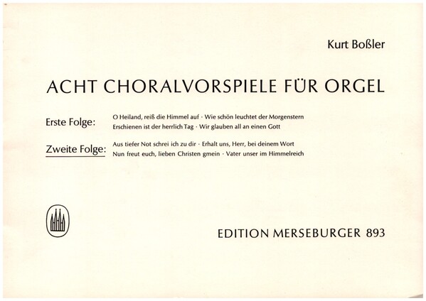 8 Choralvorspiele Band 2 (Nr.5-8)