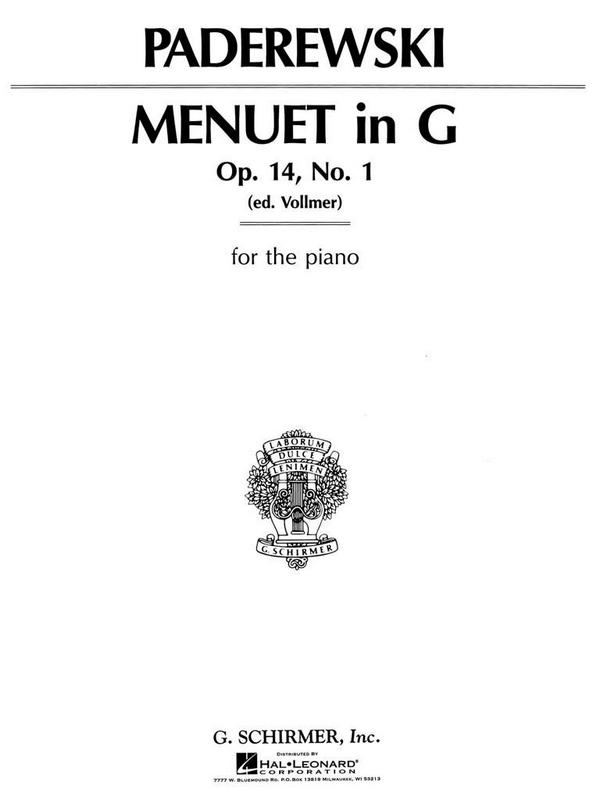 Menuett G-Dur op.14,1 für