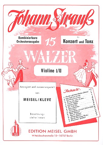 15 Walzer für Konzert und Tanz