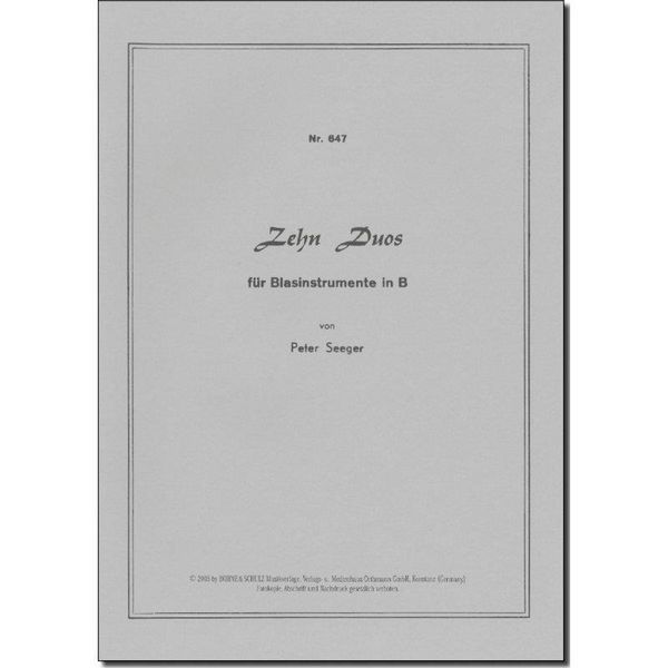10 Duos für Blasinstrumente in B