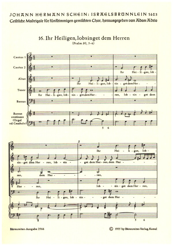 Ihr Heiligen, lobsinget dem Herren Nr.16